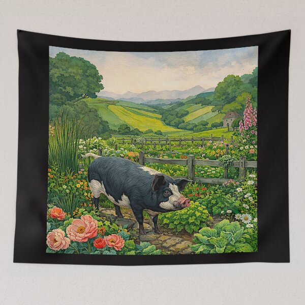 Item preview, Hampshire Pig in English Countryside #10 designed and sold by Helios Be. Lavsh.