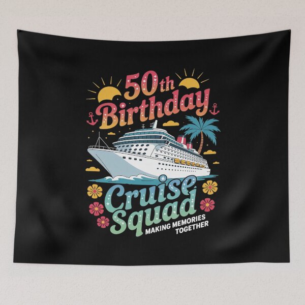 Item preview, 50th Birthday Cruise Squad Friends Family Vacation Matching designed and sold by angolinnArt.