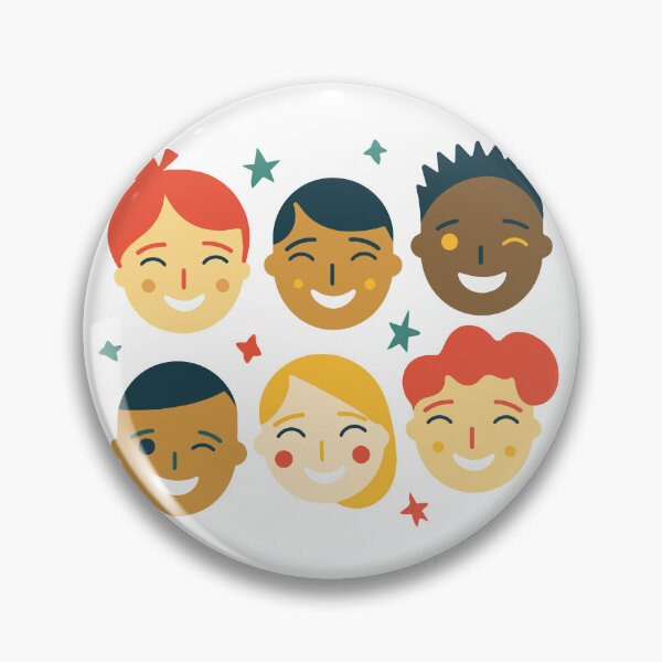 Item preview, Six different children faces smiling and laughing, full of joy designed and sold by y-a-y.