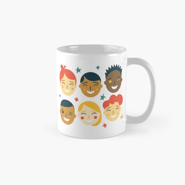 Item preview, Six different children faces smiling and laughing, full of joy designed and sold by y-a-y.