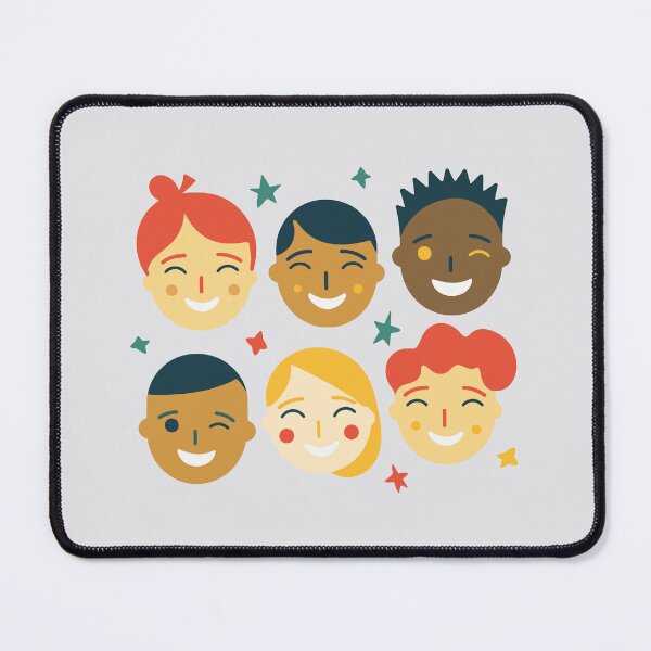 Item preview, Six different children faces smiling and laughing, full of joy designed and sold by y-a-y.