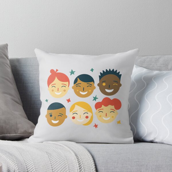Item preview, Six different children faces smiling and laughing, full of joy designed and sold by y-a-y.