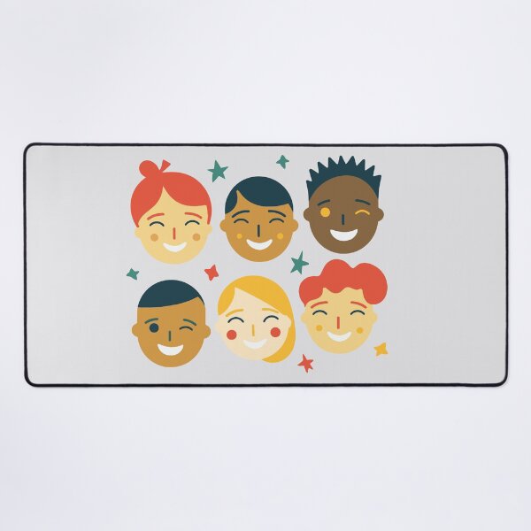 Item preview, Six different children faces smiling and laughing, full of joy designed and sold by y-a-y.