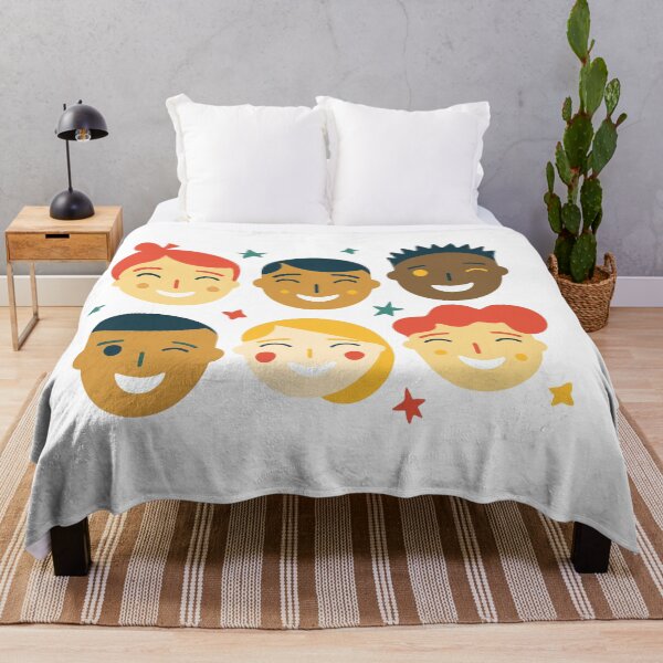 Item preview, Six different children faces smiling and laughing, full of joy designed and sold by y-a-y.