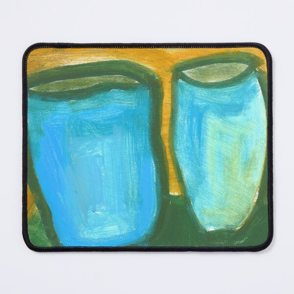 Item preview, Blue cups on table designed and sold by Kayli's Art.