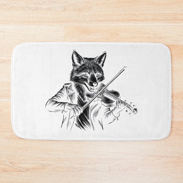 Item preview, Fox Violinist in Leather Jacket Sketch designed and sold by Rostislav Bouda.