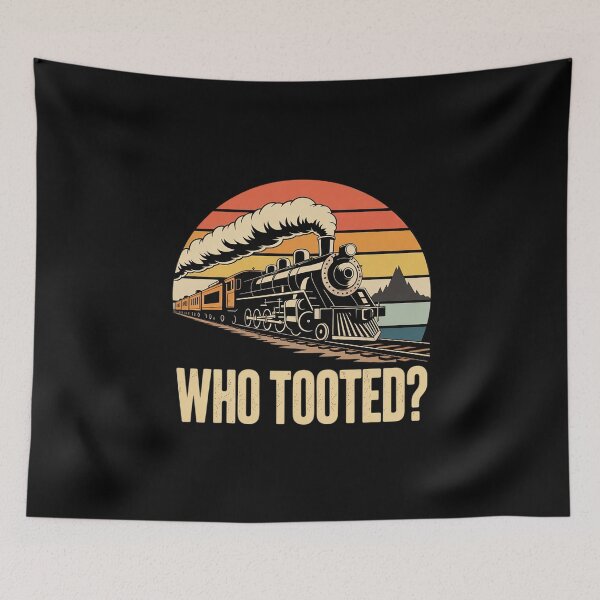 Item preview,  Who Tooted Railroad Trains Lover Men Boys Kids  designed and sold by joyouartArt.
