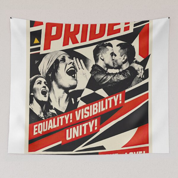 Item preview, PRIDE! Power in Unity, Voice in Love designed and sold by ForeverPrintsOK.