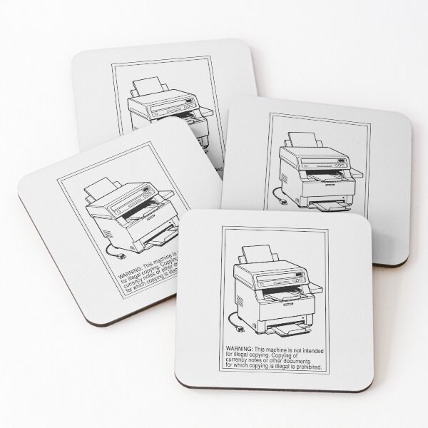 Item preview, Funny Printer Warning Illegal Copying Prohibited Office Satire Art designed and sold by SplashTastic.