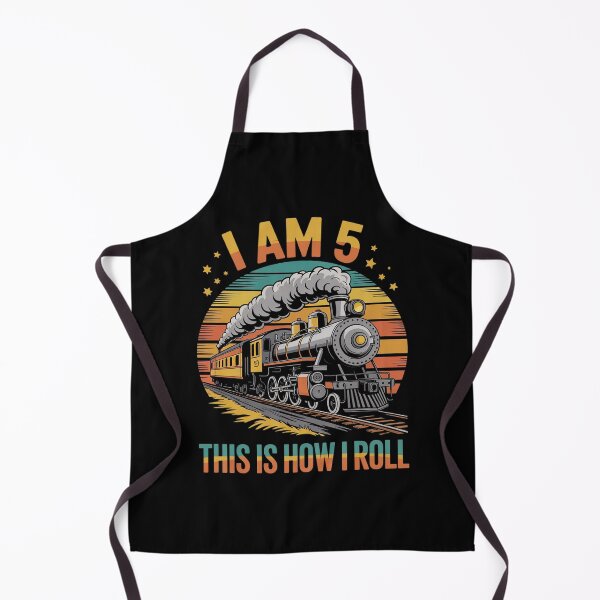 Item preview, I Am 5 This Is How I Roll Boys Train Fun 5th Birthday Party designed and sold by DigitaldeligArt.