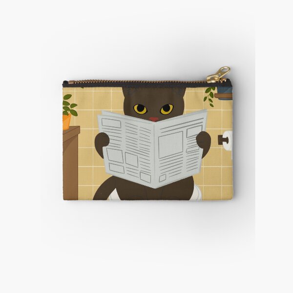 Item preview, Cat Reading on Toilet designed and sold by TeraLynne.