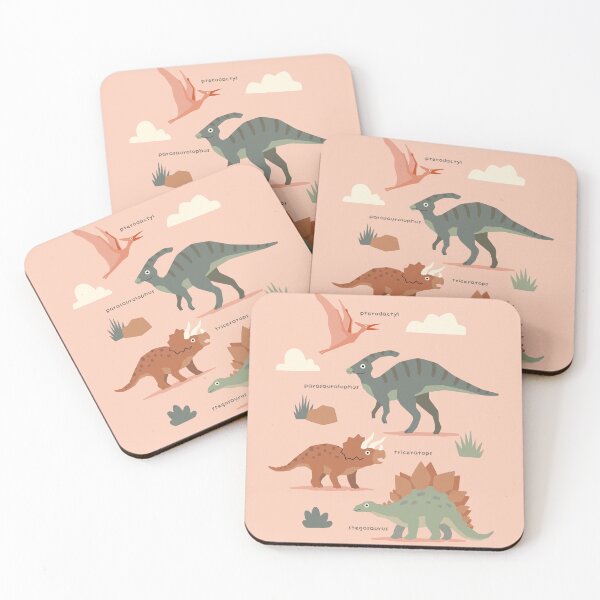 Item preview, geometric dinosaurs modern illustration  designed and sold by OHBOY! Handmade.