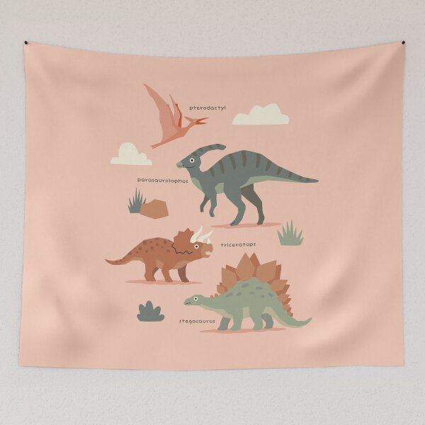 Item preview, geometric dinosaurs modern illustration  designed and sold by OHBOY! Handmade.