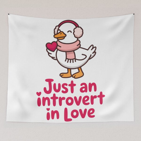 Item preview, Cute Duck Introvert in Love Design designed and sold by MORIANZPOD.