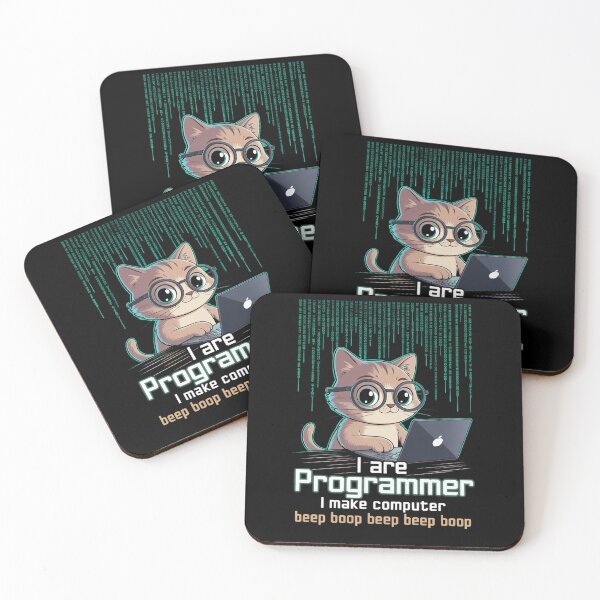 Item preview, I Are Programmer I Make Computer Beep Boop Cat Lovers designed and sold by MarkLeedsArt.
