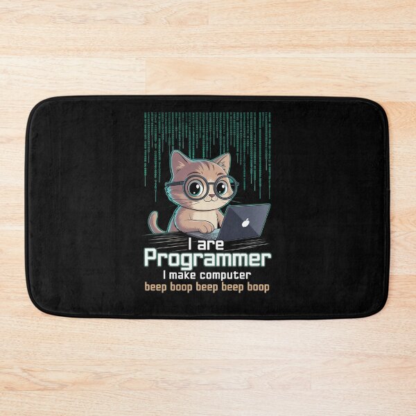 Item preview, I Are Programmer I Make Computer Beep Boop Cat Lovers designed and sold by MarkLeedsArt.