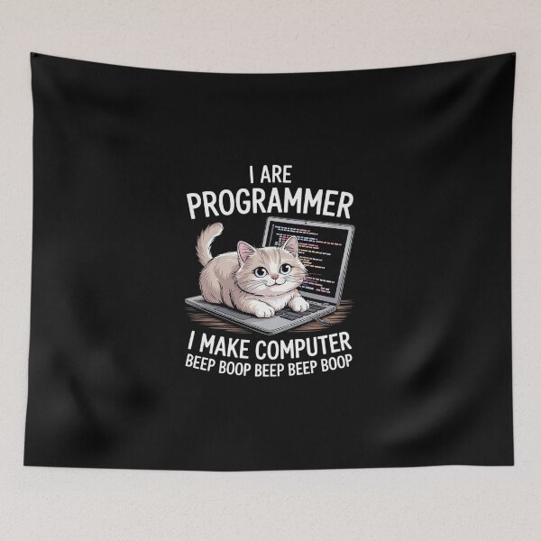 Item preview, I Are Programmer I Make Computer Beep Boop Cute Cat designed and sold by DigitaldeligArt.