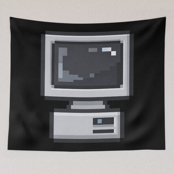 Item preview, Retro Pixel Computer – Minimalist 8-Bit Vintage PC Aesthetic designed and sold by onlin3boutiqu3.