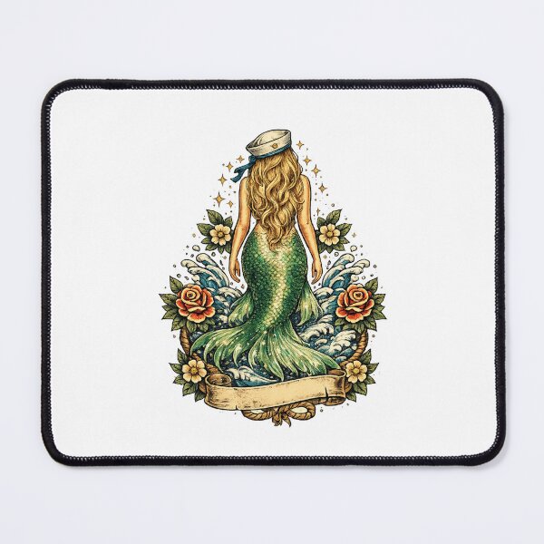 Item preview, Seafaring tales of the deep – Maritime mermaid in vintage style designed and sold by Fies-und-Fein.