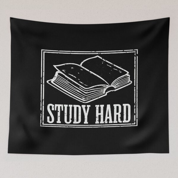 Item preview, "Study Hard Vintage Book Design – Motivational School Poster, Student Gift, Academic Wall Art" designed and sold by Bright Nest Studio.