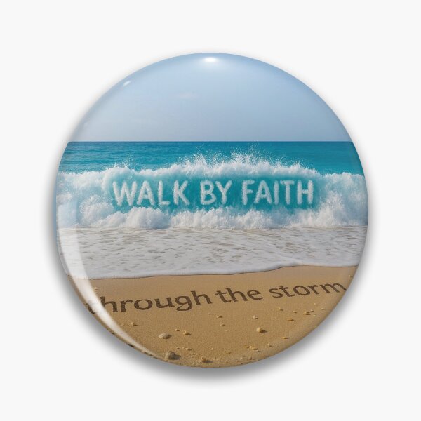 Item preview, WALK BY FAITH - Through the Storm - Ocean Wave Art designed and sold by Urban-InkStudio.