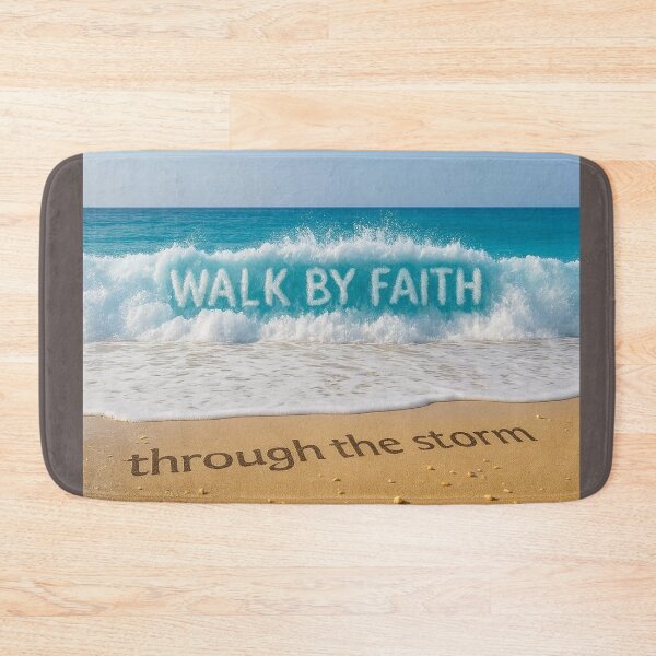 Item preview, WALK BY FAITH - Through the Storm - Ocean Wave Art designed and sold by Urban-InkStudio.
