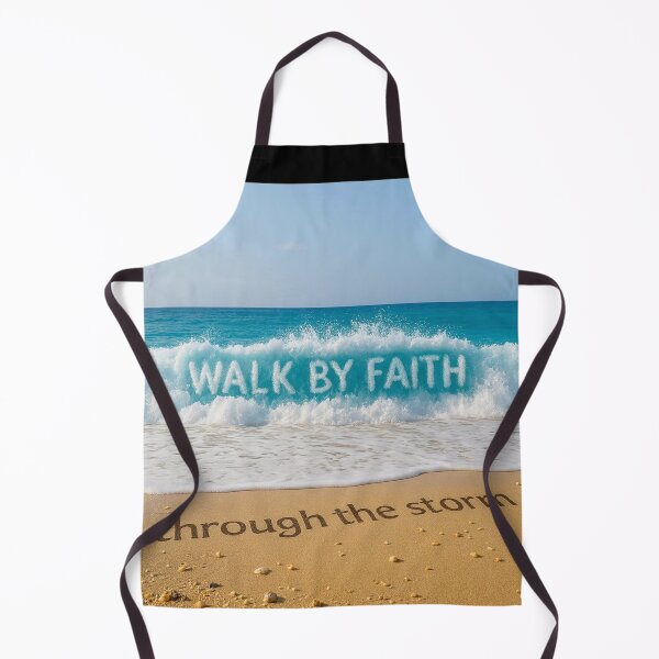 Item preview, WALK BY FAITH - Through the Storm - Ocean Wave Art designed and sold by Urban-InkStudio.