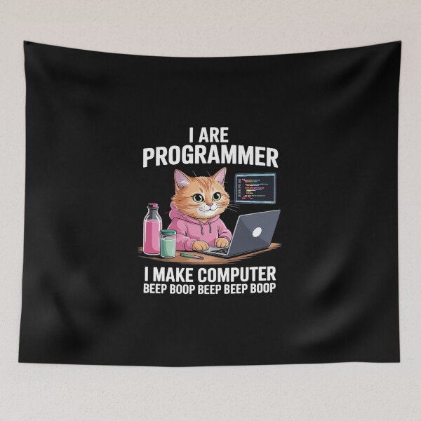 Item preview, I Are Programmer. I make Computer Beep Boop Cat Coding designed and sold by DigitaldeligArt.