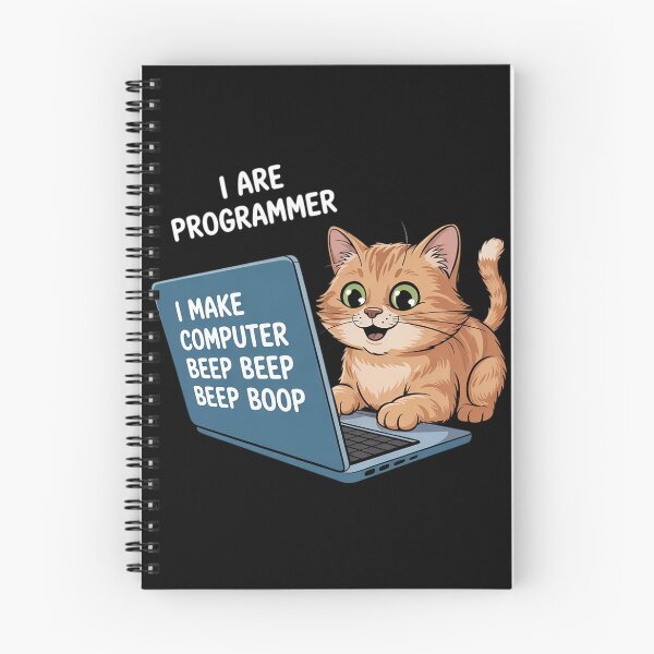 Item preview, I Are Programmer I Make Computer Beep Cute Cat designed and sold by MarkLeedsArt.
