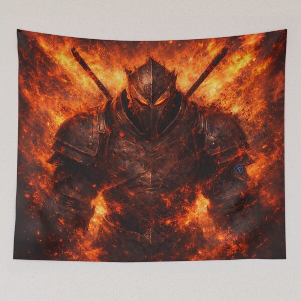 Item preview, Inferno Warrior – Dark Fantasy Fire Knight Art by NegarTv Designs designed and sold by NegarTv Designs.