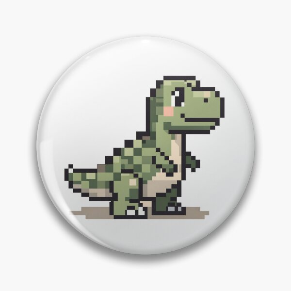 Item preview, Cute Pixel Dinosaur – Retro 8-Bit Dino Pixel Art designed and sold by onlin3boutiqu3.