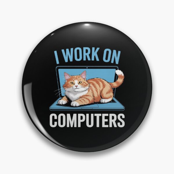 Artikelvorschau, Ich arbeite am Computer – Katzenliebhaberin Kitten Kitty entworfen und verkauft von MarkLeedsArt.