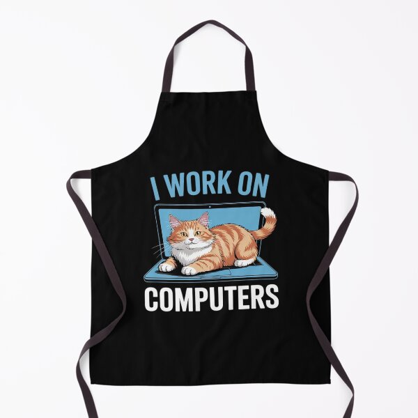Item preview, I Work On Computers - Cat Lover Kitten Kitty designed and sold by MarkLeedsArt.