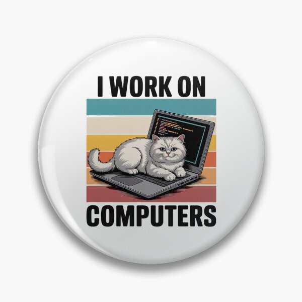Item preview, I Work On Computers Distracting Cat on Laptop 4 designed and sold by DigitaldeligArt.
