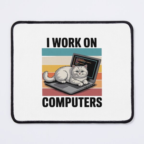 Item preview, I Work On Computers Distracting Cat on Laptop 4 designed and sold by DigitaldeligArt.