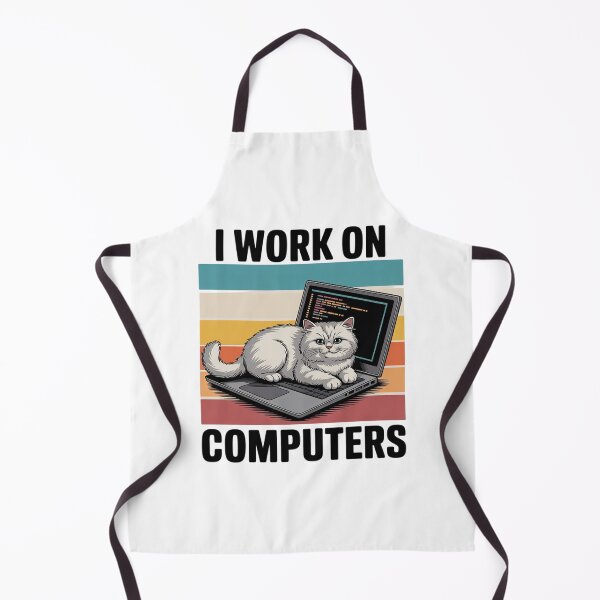Item preview, I Work On Computers Distracting Cat on Laptop 4 designed and sold by DigitaldeligArt.