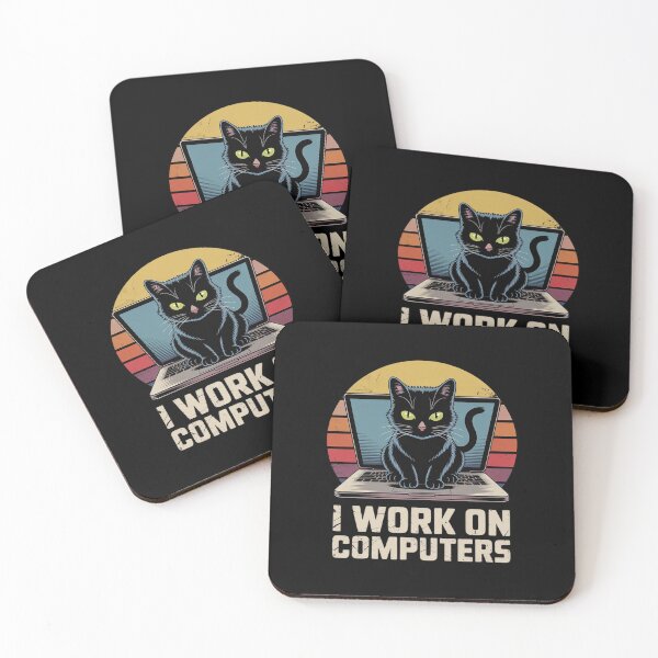 Item preview, I Work On Computers Distracting Cat on Laptop  designed and sold by MarkLeedsArt.