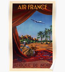 Vintage Reiseplakat "Air France - Afrika" Poster