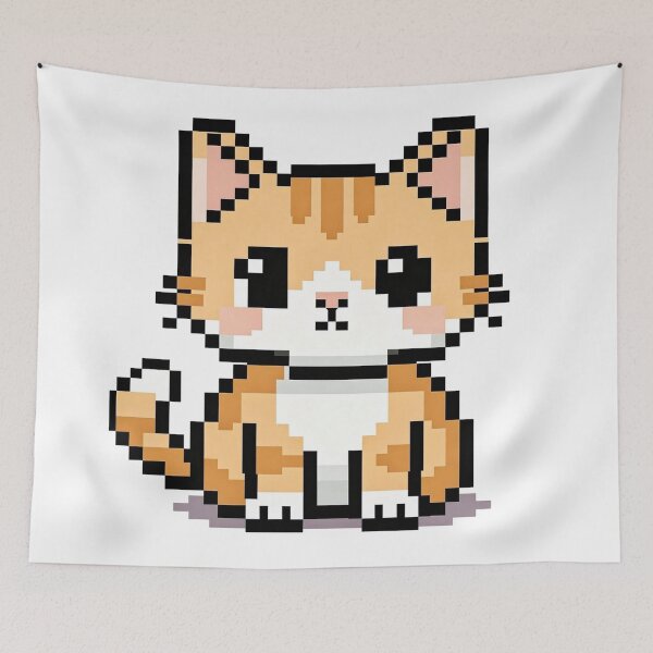 Item preview, Cute Pixel Cat – Retro 8-Bit Kitty Pixel Art designed and sold by onlin3boutiqu3.