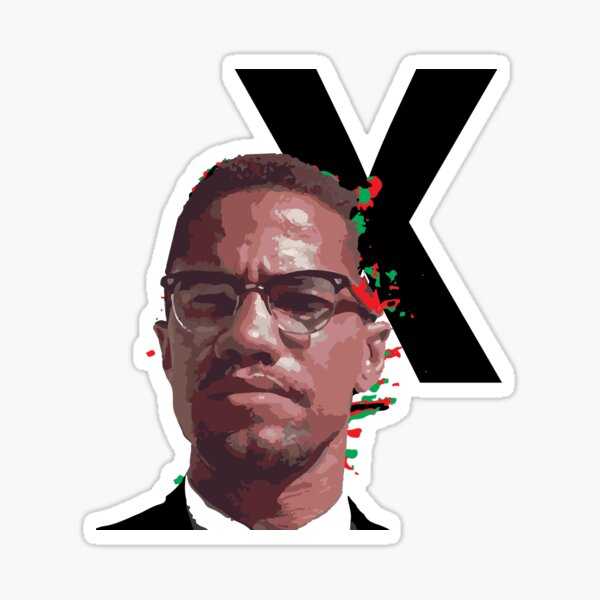 Malcolm X Power Sticker