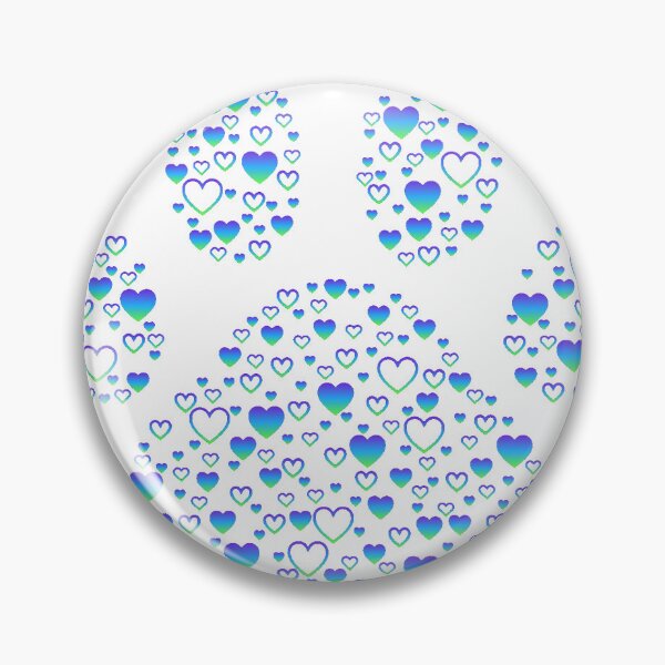 Item preview, Paw Hearts in Blue Gradient designed and sold by Setsune Creations.
