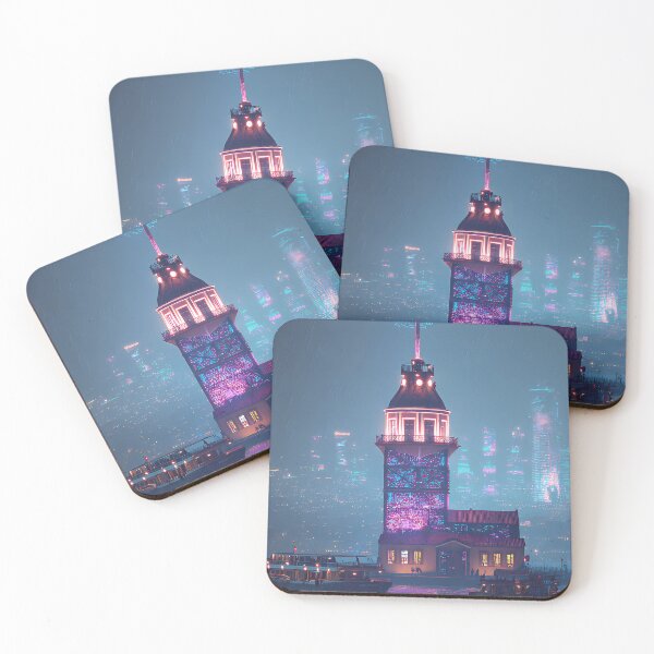 Item preview, Cyberpunk Istanbul: Maiden's Tower 2077 - Neon Edition designed and sold by etuvibes.
