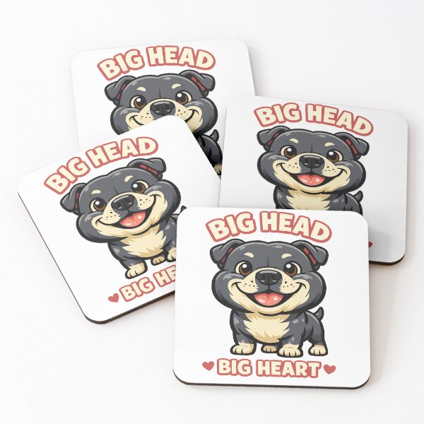 Item preview, Big Head Big Heart - Cute Happy Dog Illustration designed and sold by BestFriendTees.