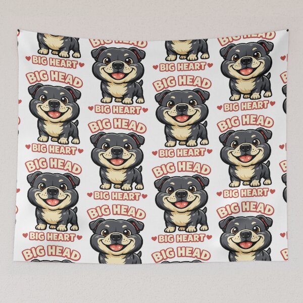 Item preview, Big Head Big Heart - Cute Happy Dog Illustration designed and sold by BestFriendTees.