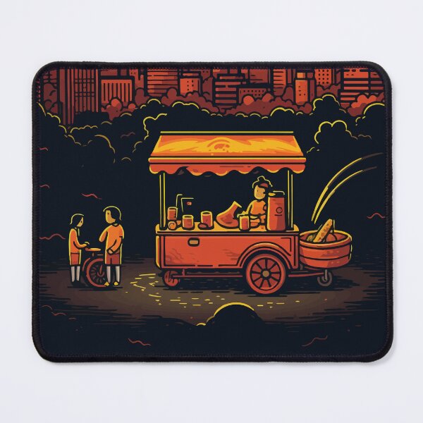 Item preview, Food stall selling hot meals in a city park in the evening designed and sold by y-a-y.