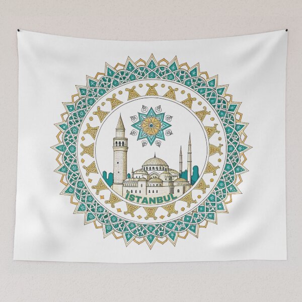 Item preview, Vintage Istanbul Skyline - Cultural Architectural Mandala Design  designed and sold by asliberry.