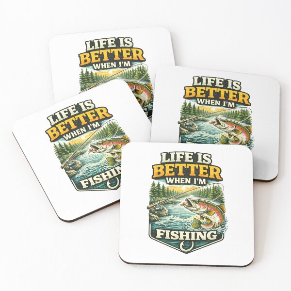 Item preview, Life Is Better When I’m Fishing – Fishing Nature Lifestyle Art designed and sold by SVALANART.