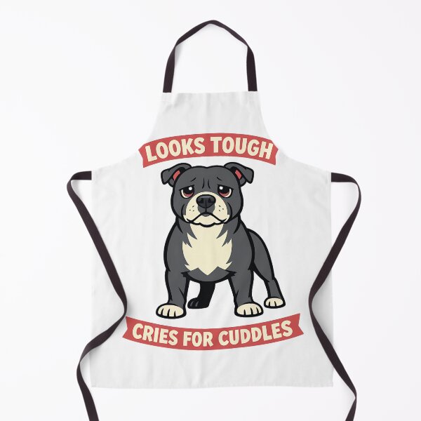 Item preview, Looks Tough Cries for Cuddles -Funny Dog Cartoon designed and sold by BestFriendTees.