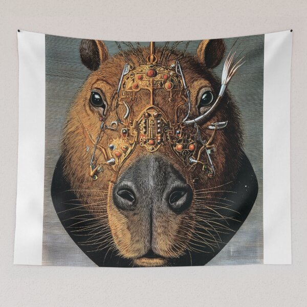 Item preview, Capybara with Cybernetic Mask designed and sold by lautir.