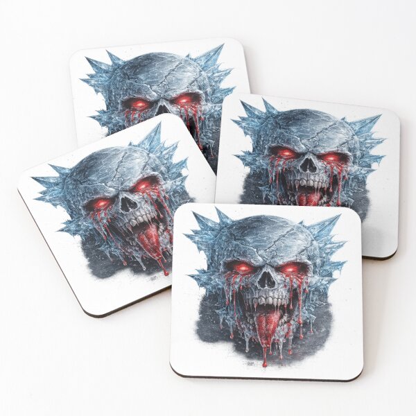 Item preview, Ice Blood Skull – Frozen Skull with Red Tears and Tongue designed and sold by BoldLineDesign.